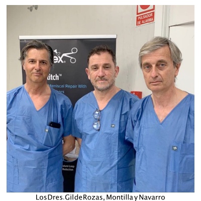 El Dr. Montilla, instructor del curso avanzado de Artroscopia  de Rodilla Arthrex ( Madrid 2022 )